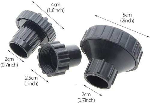 RUIAN Fountain Nozzle Kit, Set of 8 pieces Water Fountain Spray Head Kit for Garden - color: BlackB