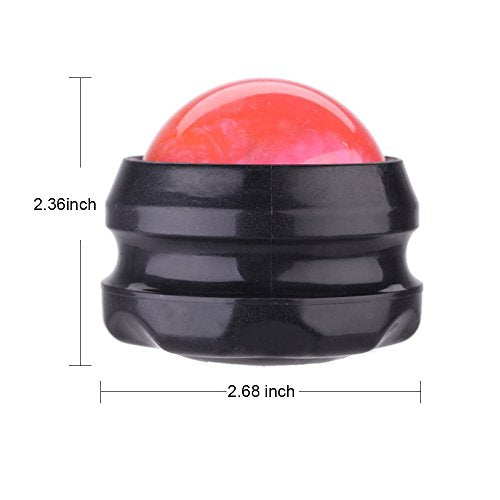 Manual Massage Ball Pain Relief Back Roller Massager Self Massage Therapy and Relax Full Body Tools for Sore Muscle Joint Pain Essential Oils or Lotion Relax (Pink) - color: Pink