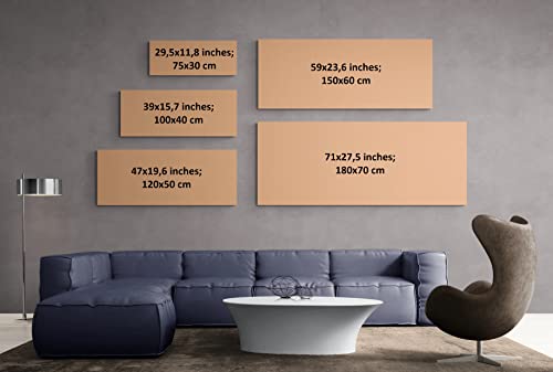 Large Ayatul Kursi, Islamic Wall Art, Islamic Canvas Print, Muslim Home Decoration, Quran Wall Art, Arabic Calligraphy, Muslim Wedding Gift (47x19,5 inches, Ayatul Kursi 1) - size: 47"L x 19.5"W