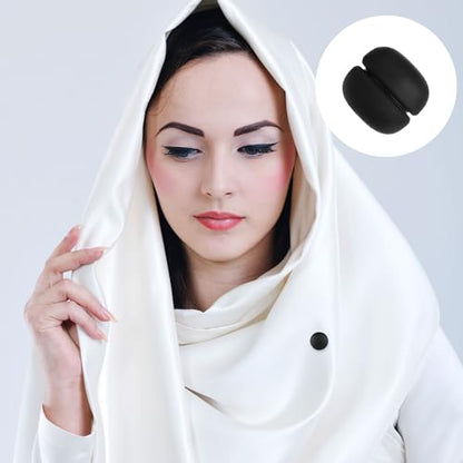8pcs Magnetic Hijab Pins, Small Hijab Magnets Multi-Purpose No-Snag Scarf Clasp Pinless Brooch for Women Men Shawl Scarves Clothes - color: Black