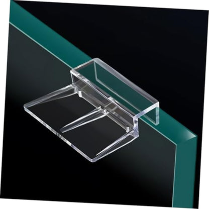 ERINGOGO 12pcs Rimless Aquarium Lid Clips Support Holder for Glass Covers Stable and Aesthetic Fish Tank Accessories