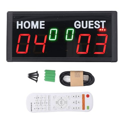 Dpofirs Portable Basketball Scoreboard, Digital Scoreboard, Portable Battery Powered Electronic Scoreboard with Remote for Baseball Tennis Soccer Volleyball Games