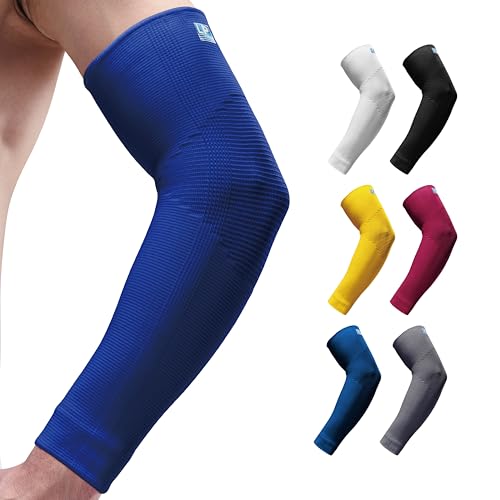 LP 668 Compression Arm Sleeve Elbow Pain Relief for Men & Women Elbow Brace for Tennis, Golf, Basketball, Pickleball (S-XL) - color: Blue, size: X-Large