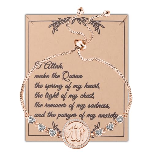 LQRI Islamic Allah Bracelet lamic Bible Verse Jewelry Religion Faith Gift Islam Religion Bracelet Bismillah Gift - color: Islamic Allah-card