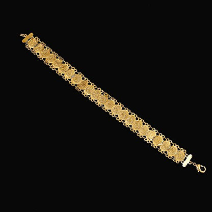 Small Cute Gold Plated Islamic Muslim Arab Money Coins Bracelet for Women Jewelry Bangle - style: Style A