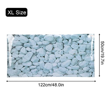 HEEPDD Aquarium Background PVC Self Adhesive White Stone Fish Tank Wallpaper 48x19.7 Inch for Terrarium Decoration Easy Install Natural Look Fish Enhancement - size: 122*50CM