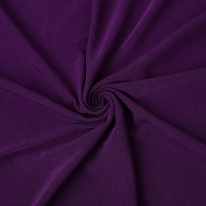 Women Muslim Ramadan Hijab Ready to Wear Long Scarf Jersey Turban Islamic Khimar Abaya Eid Prayer Scarf Saudi Niqab - color: Purple