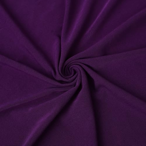 BXT Long Khimar Hijab Women One-Piece Full Cover Prayer Scarf Soft Jersey Muslim Headscarf Solid Color Islamic Ramadan Turban - color: Purple