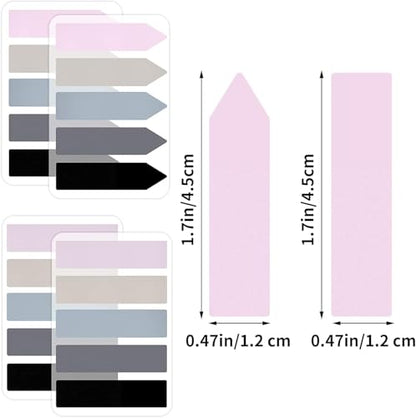 600 Pcs Index Tabs Flags, Pastel Color | Transparent, Sticky, Writable, Easy to Remove, For Annotating Books