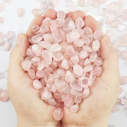 0.96LB Rose Quartz Aquarium Gravel Natural Crystal Crushed Vase Filler Fish Tank Decorative Succulent Rocks Bulk Tumbled Polished Irregular Shaped - color: Rose Quartz