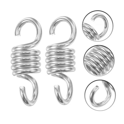 POPETPOP 2pcs Hammock Chair Hanging Spring Kit Galvanized Accessories for Porch Swings Chairs and Patio Swings Easy to Install Supports Heavy Loads Set