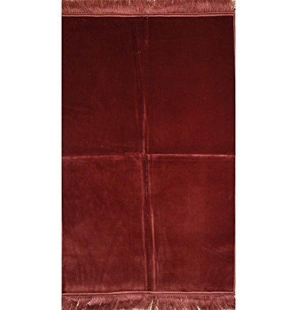 Modefa Muslim Velvet Prayer Rug Solid Simple - Rose Pink | Traditional Muslim Velvet Prayer Mat Carpet for Salah for Men and Women - color: Rose Pink