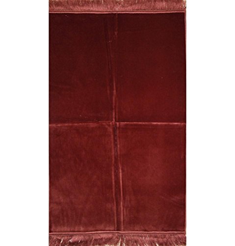 Modefa Muslim Velvet Prayer Rug Solid Simple (Rose Pink) - color: Rose Pink