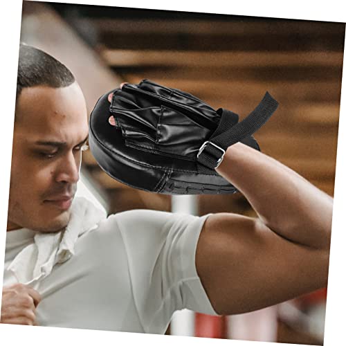 Mikikit 2pcs Curved Focus Mitts Boxing Pads Hand Pads for Boxing and Taekwondo Training Sturdy Synthetic Leather for Kickboxing and Martial Arts Practice