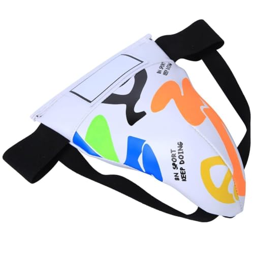 HERCHR Children Groin Guard, Boxing Kickboxing MMA Muay Thai Sparring Groin Guard Protective Gear for Sanda Taekwondo Training - color: White