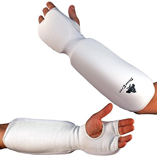 Pine Tree Martial Arts Taekwondo, Karate Training Cloth Fist & Forearm Pad - size: Small, style: White