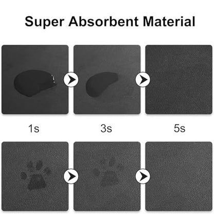 Dog Food Mat Leather Pet Feeding Mat Anti-Slip Dog Bowl Mats Coral Reef Fish Aquarium Pet Placemat Absorbent Cat Bowl Pad Protect Floor Dogs Pad for Food and Water - size: 40x60cm