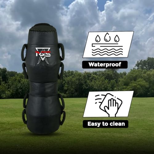 PGS Grappling Dummy with Handles, MMA Floor Punching Bag, Ground and Pound Training Throwing Striving BJJ MMA Punching Dummy Strong Vinyl Material for Pro Training - UNFILLED
