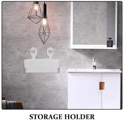 PRETYZOOM Shower Suction Cup Organizer No-Drill Bathroom Suction Storage Box Transparent Plastic Shower Caddy for Shampoo Body Wash Lotion Skin Care Products 12.79 X 5.11 X 4.72 in