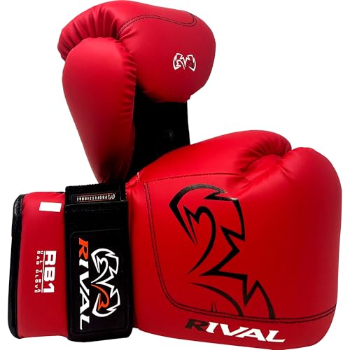 RIVAL Boxing RB1 Ultra Bag Gloves, 20th Anniversary Edition, High-Density Multi-Layered Padding and Signature Wrist Lock Strapping System - color: Red, size: X-Large