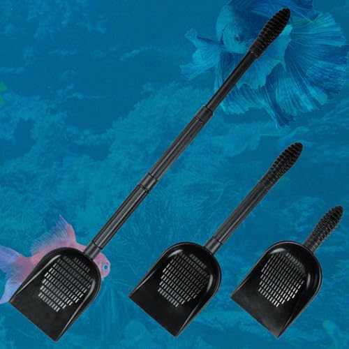 ZJchao PVC Aquarium Sand Scooper, Multifunctional Terrarium Substrate Litter Cleaner Reptile Sand Shovel, with Quick Drainage System, Suitable for Various Scenarios