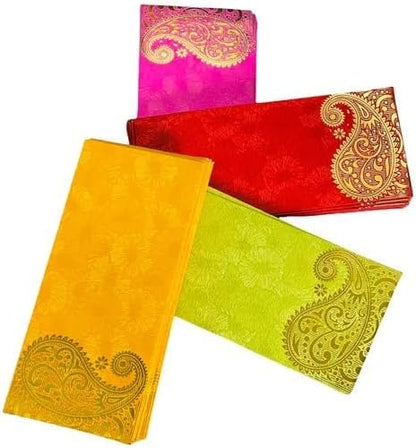Shagun Envelopes Designer Set Money Cash Gift Envelope (pack of 10) for Indian Wedding/Engagement/Diwali/Birthday/Anniversary (Red) - color: Red