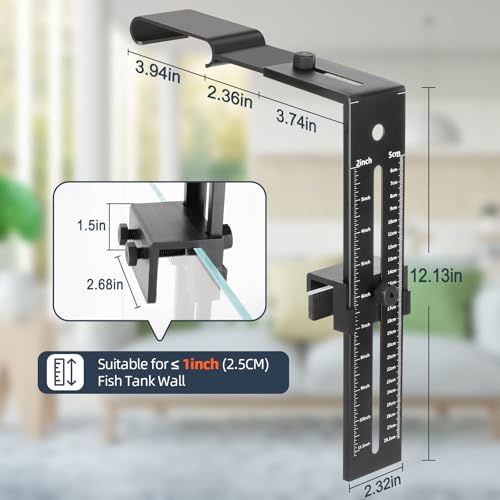 hygger Aquarium Light Clip Holder (for HG-957),1 Piece, Aquarium Fish Tank Light Riser/Holder/Bracket/Stand/Mount - size: 1 piece