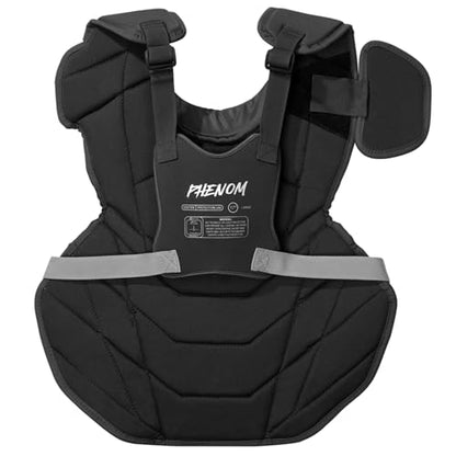 Easton | Phenom Series Catcher's Chest Protector | NOCSAE Certified - color: Black, size: Adult