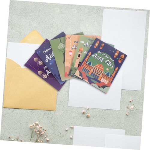 Lurrose 6pcs Eid Mubarak Money Envelopes Set for Cash Spacious Design for Weddings Birthdays and Eid Celebrations Unique Paper Envelopes for Generous Giving
