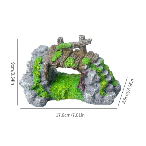 Landscape Bridge Landscape Fish Tanks Decorations for Aquariums Terrarium Shrimp Grass Driftwood Ornaments Artificial Mountain Cave