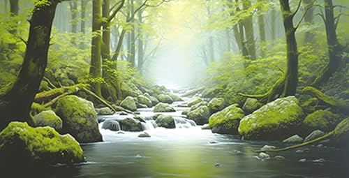 24X12IN Tropical Forest Terrarium Background, Natural Green Forest Tree Reptile Habitat Background, Misty Rainforest Aquarium Background, with 8 EVA Double-Sided Tape - color: Forest, size: 24X12in/60X30cm