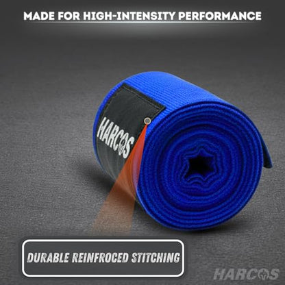 Harcos Boxing Hand Wraps 3.5M / 140 Inches – Soft Semi-Elastic MMA Hand Wraps with Wrist Support for Muay Thai, Kickboxing & Training – Thumb Loop & Hook-and-Loop Closure - color: Yellow