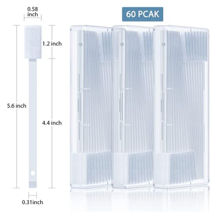 Lumkew 60Pcs Crevice Cleaning Tools, Disposable Toilet Brush for Narrow Gaps, Small Cleaning Brushes for Small Spaces for Bathroom, Kitchen, Household - size: 60pcs