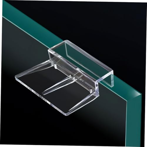 Toddmomy 12Pcs Aquarium Lid Clips Clear Acrylic Fish Tank Support Holders Durable Material Secure Fit for Glass Covers Prevent Slipping and Ensure Fish Safety
