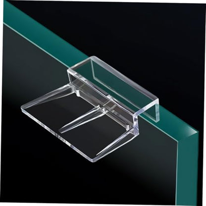 Toddmomy 12Pcs Aquarium Lid Clips Clear Acrylic Fish Tank Support Holders Durable Material Secure Fit for Glass Covers Prevent Slipping and Ensure Fish Safety