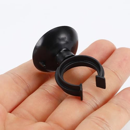 Aquarium Suction Cup, Aquarium Sucker Clip, Suction Cups Airline Tubing Holder, Fish Tank Accessories for Aquarium Fish Tank, Black, 0.79" 20 Pcs 20 Pcs