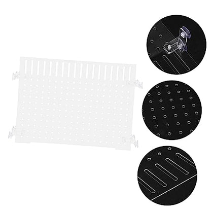 Mikikit 1Set Acrylic Fish Tank Divider Aquarium Isolation Board with Suction Cups for Easy Installation and Separation of Fish for Breeding and Preventing Fish