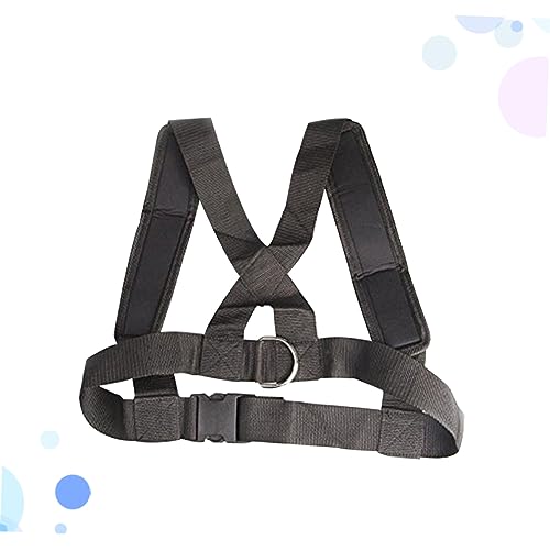 Mikikit Adjustable Resistance Training Harness with Heavy Duty Hooks for Sled and Tire Workouts Durable Fitness Tool for Speed and Endurance Training Black