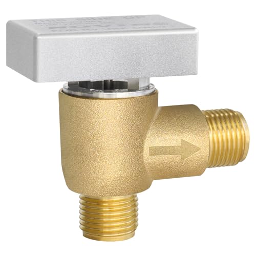 RV Vacuum Breaker Check Valve,Brass Camper RV Black Tank Flush Check Valve | Replace Leak RV Vacuum Breaker on Black Tank System,Reduce Noise&Wet Floor,Prevent Backflow,Improve Freshwater 571-VAC-CHK-A - color: Brass