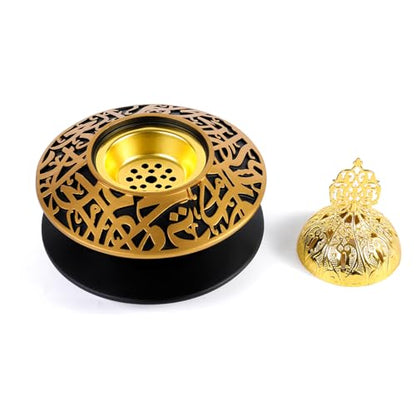 TERSCHELLING Frankincense Resin Incense Burner, Bakhoor Incense Burner, Portable Charcoal Incense Burner - For Office and Home Decor (With Lid)