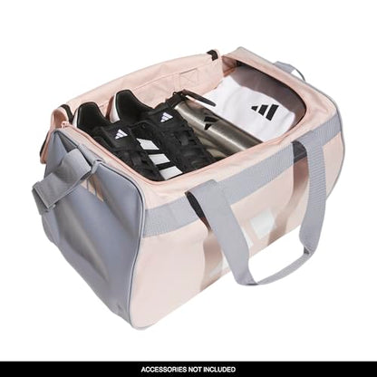 adidas Power Gym Bag – Lightweight Small Duffel, Blush Pink/White/Halo Silver Grey, OSFA - color: Blush Pink/White/Halo Silver Grey