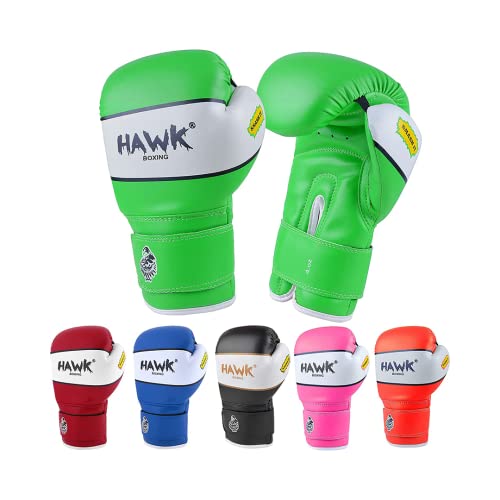 Kids Boxing Gloves for Kids Children Youth Punching Bag Kickboxing Muay Thai Mitts MMA Training Sparring Gloves - color: Green, size: 4 oz