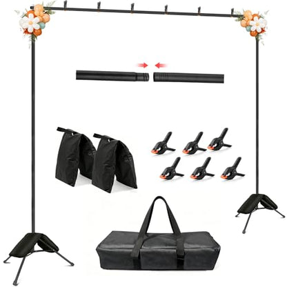 Hemmotop Photo Backdrop Stand 11x10ft, Heavy Duty Background Frame Kit - size: 11x10ft