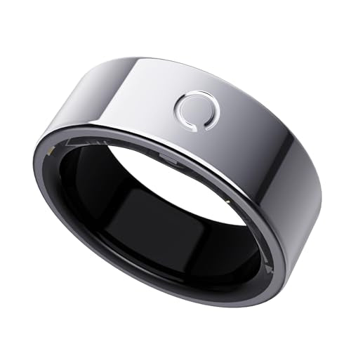 opove O Ring Smart Ring for Women Men, Silver-Size 9, Size Before You Buy - color: Silver, size: 9