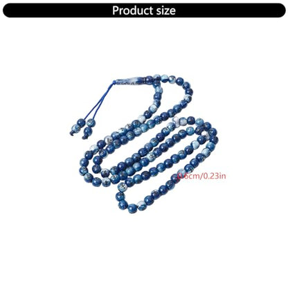 Multi Color Acrylic Muslims Tasbih 99 Beads Break Design Smooth Prayer for Spiritual Practice Colorful Muslims Prayer Hand Chain - color: Blue