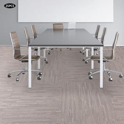 25 Pcs Wood Grain Floor,Thick Printed Foam Tiles, Patchwork Foam Mat, Foam Interlocking Tiles Mat, Exercise Puzzle Floor Mat Interlocking Tiles EVA &PE Foam 24''L x24''W (Grey, 24'' x24'') - color: Grey