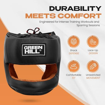 Boxing Headgear for Men and Women MMA Headgear Muay Thai Head Gear – Sparring Gear, Professional Training Headgear Head Guard Professional from Green Hill - size: Medium