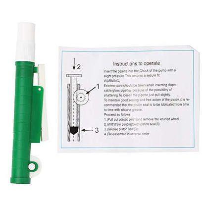 Manual Pipette Pump Filler Disposable Plastic and Glass Pipettes 10 ml Lab Pipettor