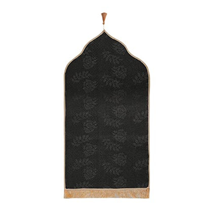 Muslim Prayer Rug Islamic Mat for Muslim Prayers Great Ramadan Gift for Muslim Men Women Portable Prayer Mat Rug Turkish Pocket Praying Rug Thick Large Padded Sajadah Muslim Prayer Rug Velvet Carpet - color: Light Tan