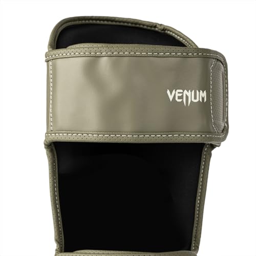 Venum Impact Evo Scales Shin Guards - color: Army Green